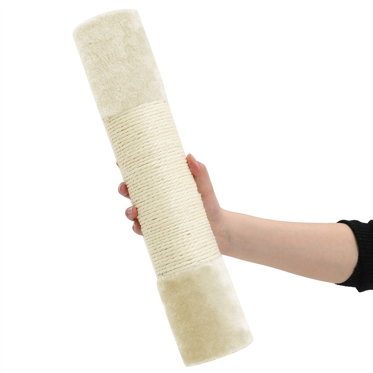 Drapak dla kota 84 cm z dwoma jaskiniami beżowy