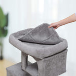 Drapak dla kota z dwiema grotami i dużą platformą 84 cm