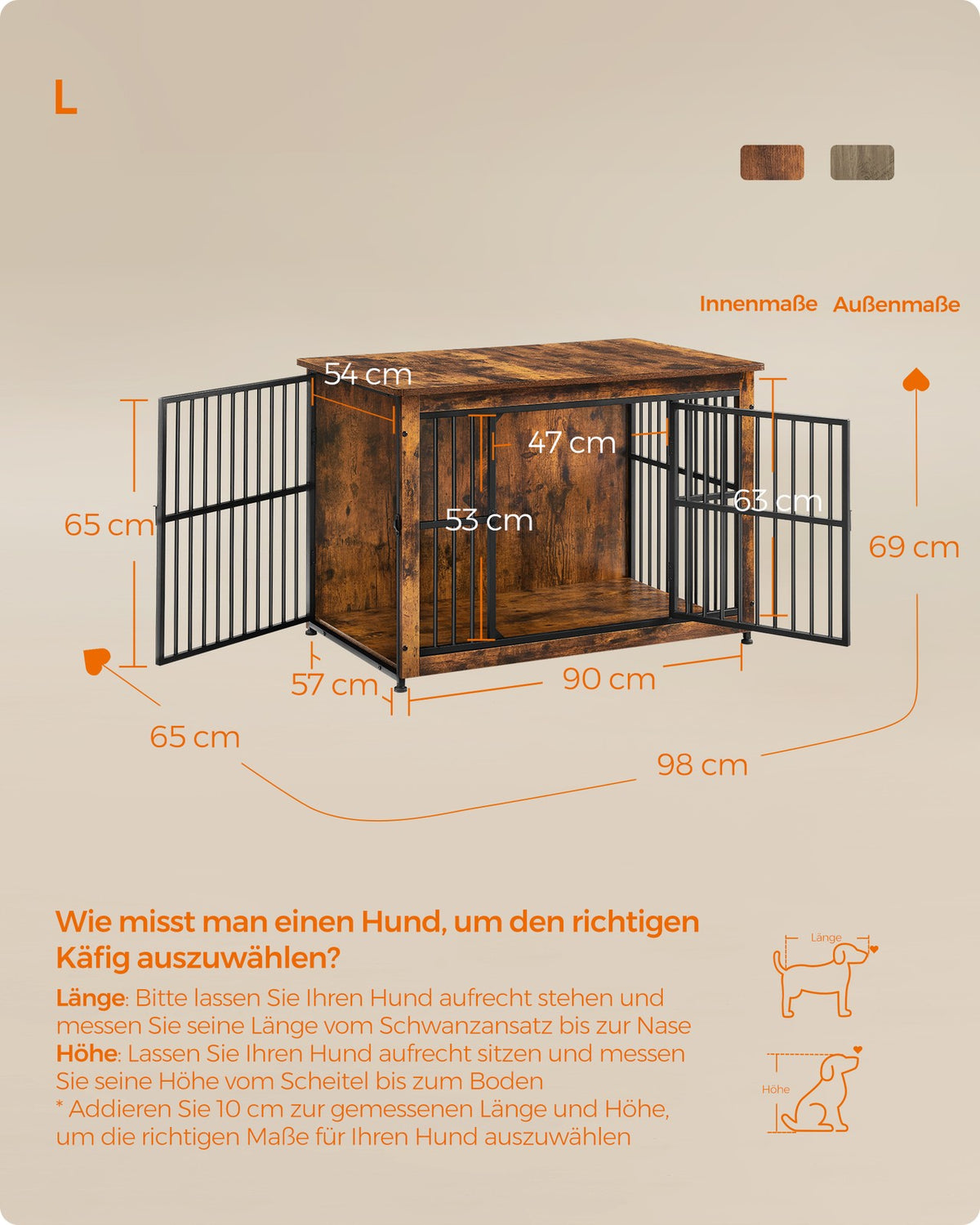 Klatka dla psa do 32 kg z dwoma drzwiami