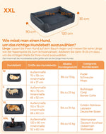 Legowisko dla dużego psa 120x90x30 cm ciemnoszare