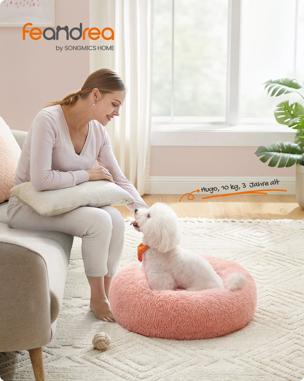 Pluszowe legowisko dla kota 70×20 cm różowe