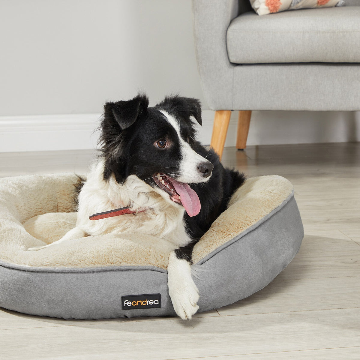 Legowisko dla psa okrągłe 70 cm szare