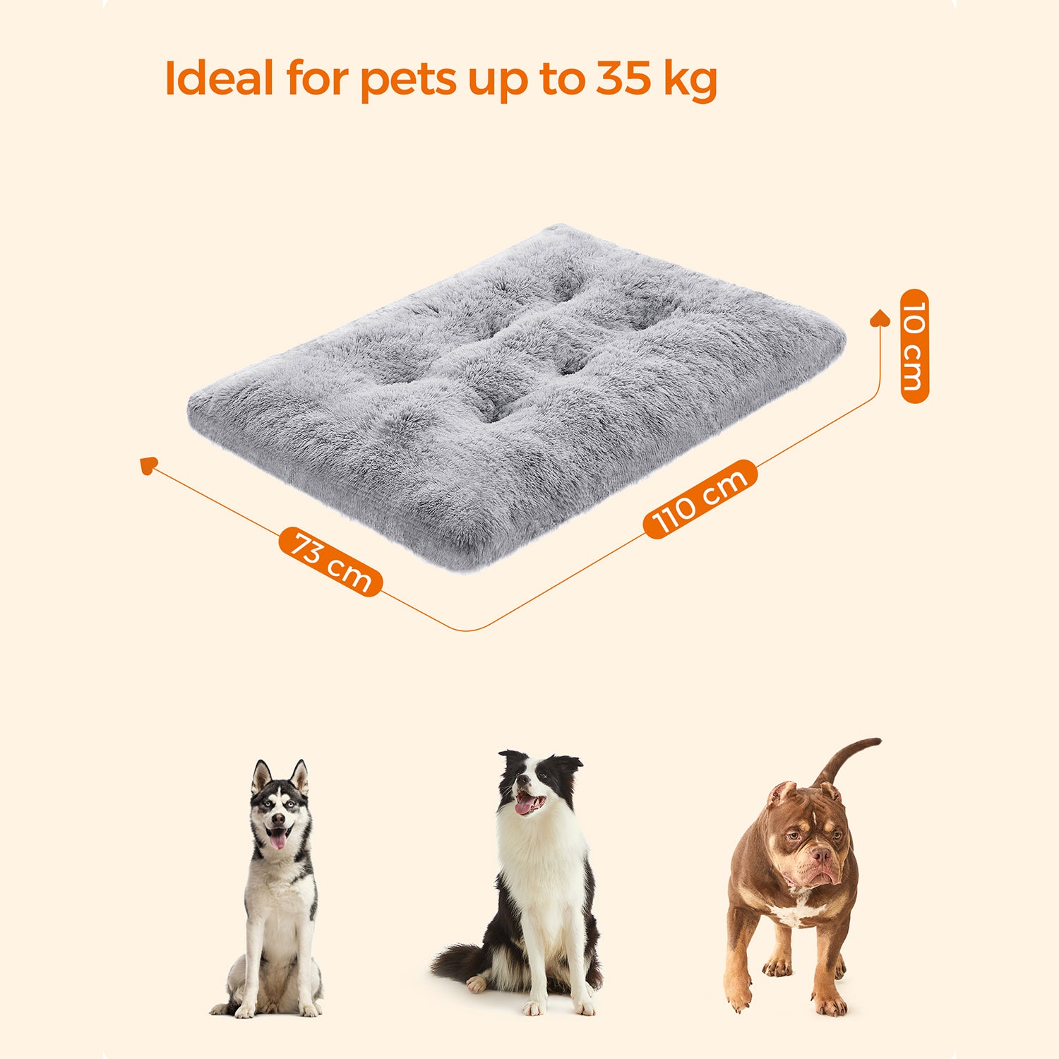Legowisko dla psa, cloud gray, 110 cm