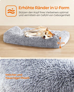 Pluszowe legowisko dla psa XL 110x95x18 cm szare