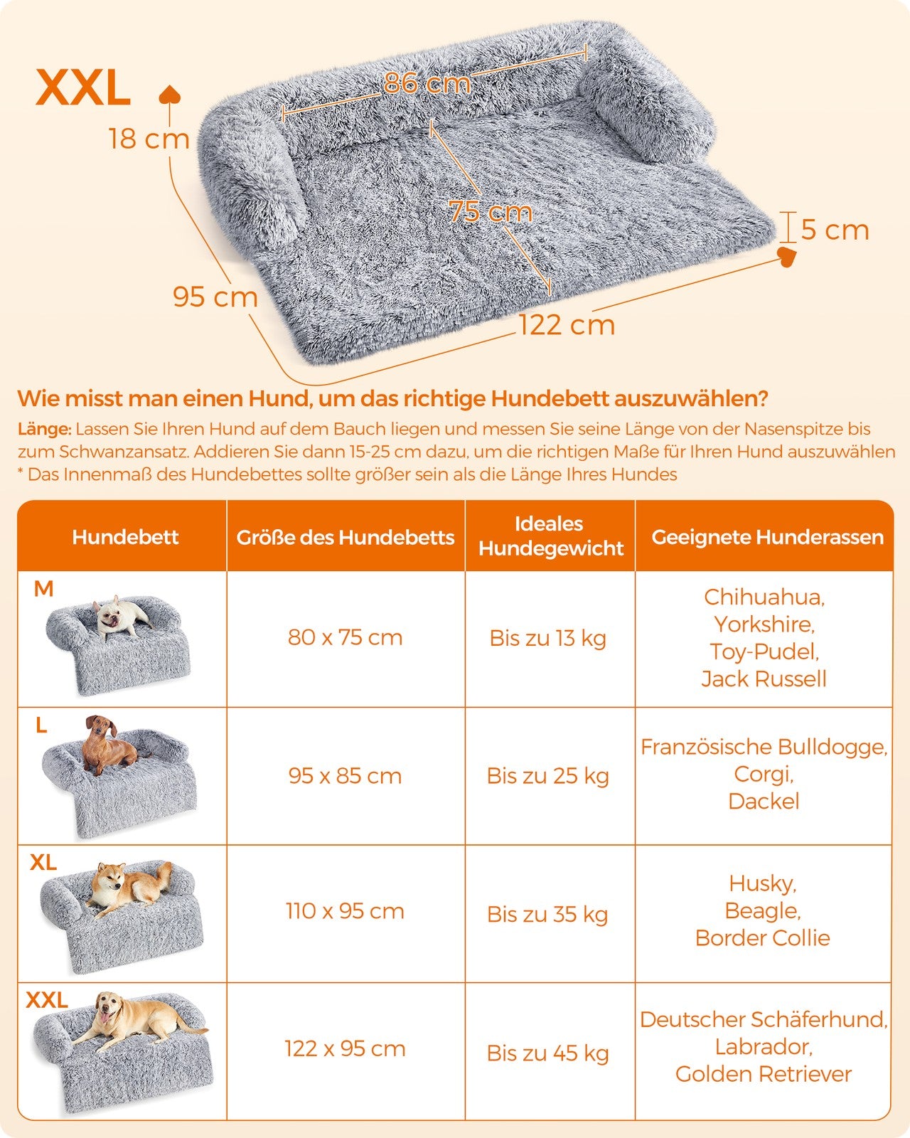 Pluszowe legowisko dla psa XXL 122×95×18 cm
