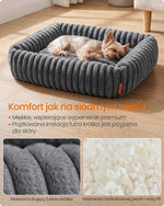 Ortopedyczne legowisko dla psa 71×55×18 cm szare