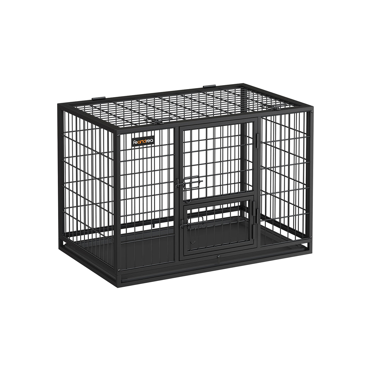 Wytrzymała klatka dla psa 92,5×57,5×64 cm czarna
