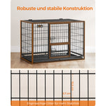 Wytrzymała klatka dla psa 92,5×57,5×64 cm czarna