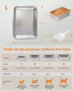 Otwarta kuweta dla kota ze stali nierdzewnej M