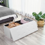 Pufa ze schowkiem, cream white, 110 cm