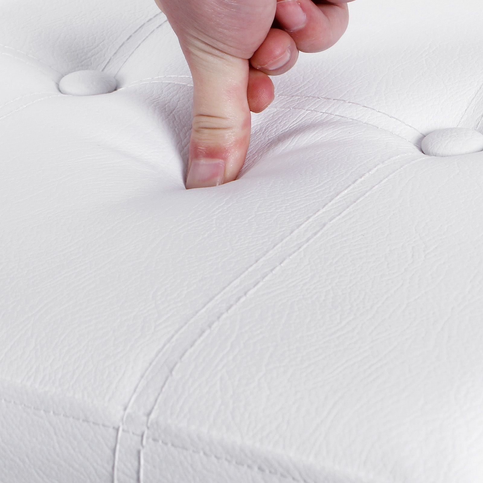 Pufa ze schowkiem, cream white, 110 cm