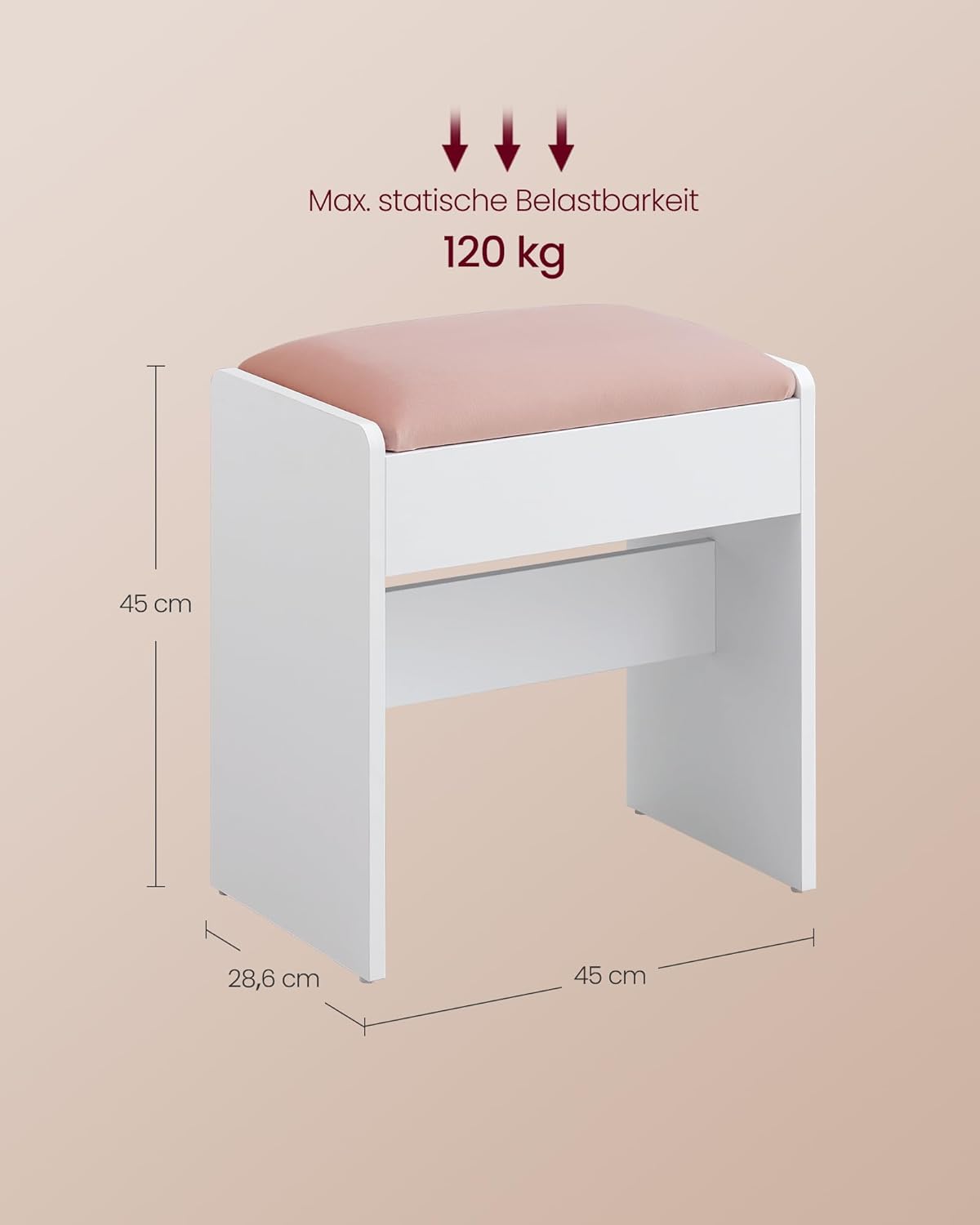 Mebel do domu, biały, 45 cm