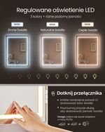 Nowoczesna toaletka z oświetleniem LED biała