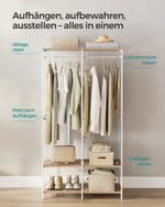 Wieszak na ubrania, natural beige, 94,5 cm