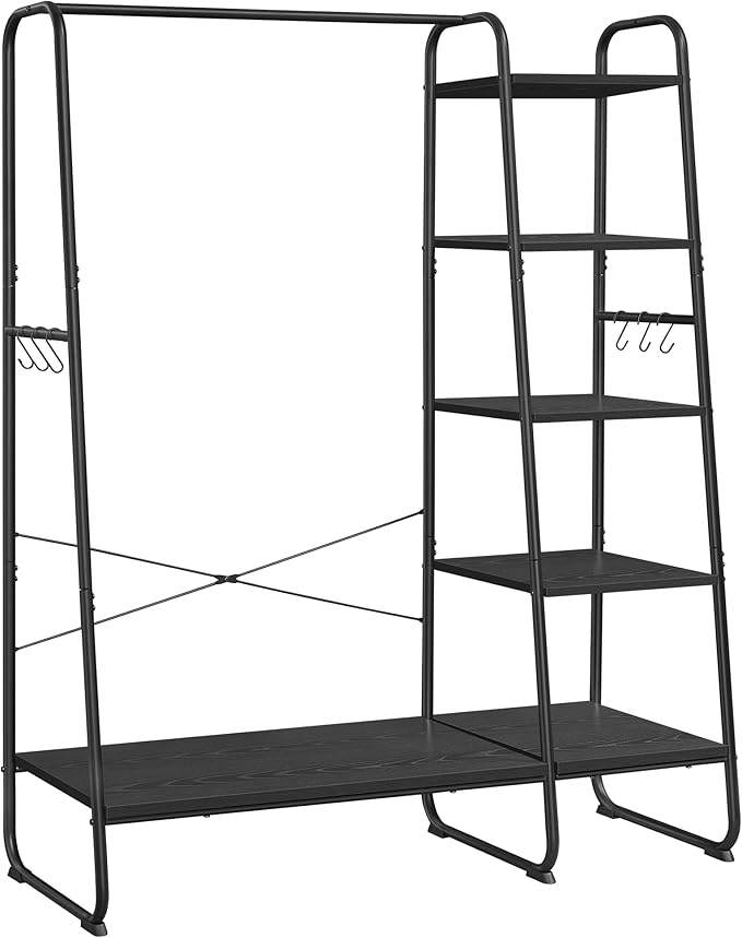 Wieszak na ubrania, czarny, 120 cm