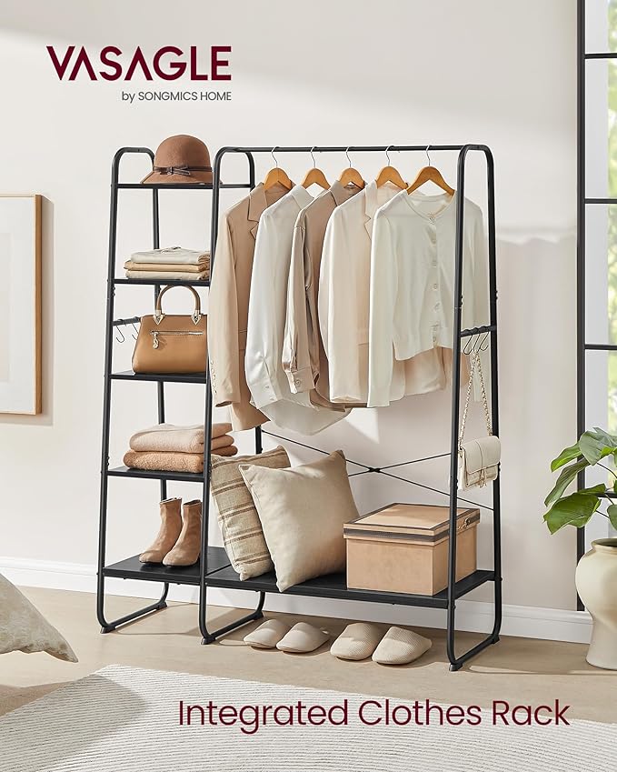 Wieszak na ubrania, czarny, 120 cm