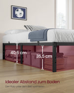 Łóżko pojedyncze metalowe 90x200 cm czarne