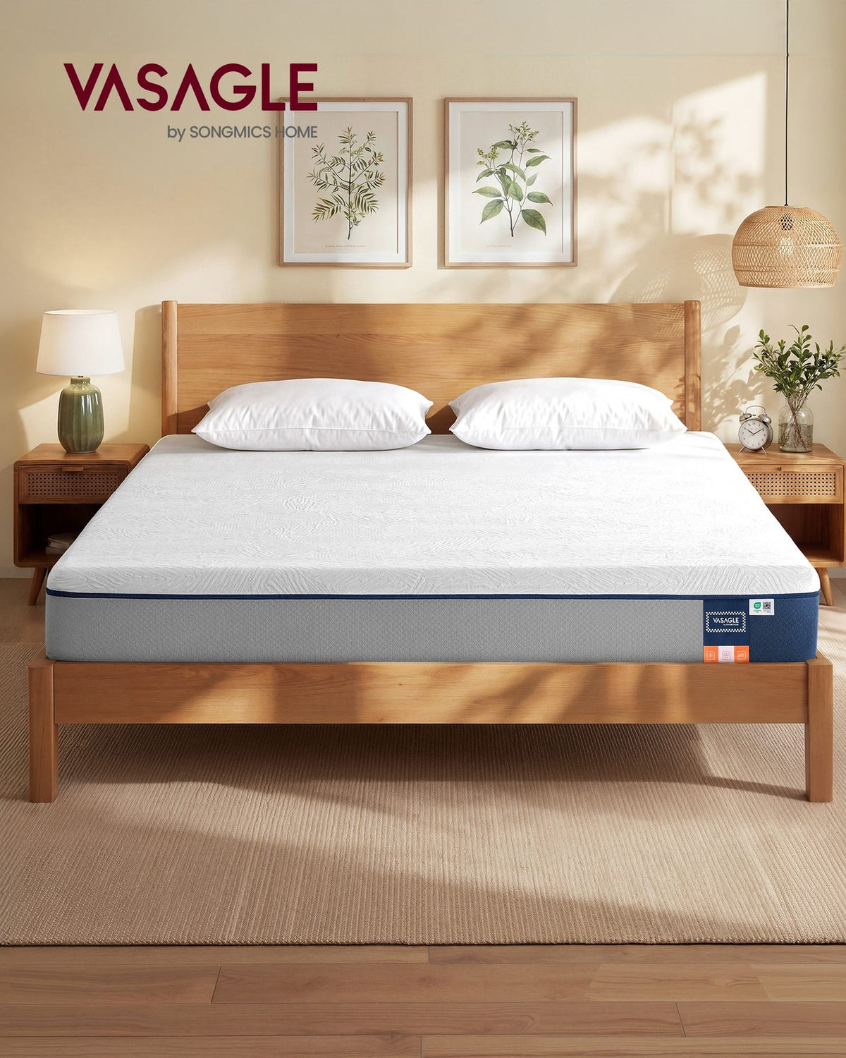 Materac dwuosobowy 160x200 cm piankowy z pamięcią kształtu