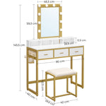 Toaletka, biały, 90 cm