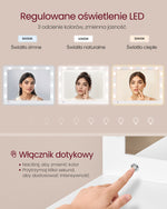 Toaletka z lustrem i stołkiem biała 40x110x135 cm