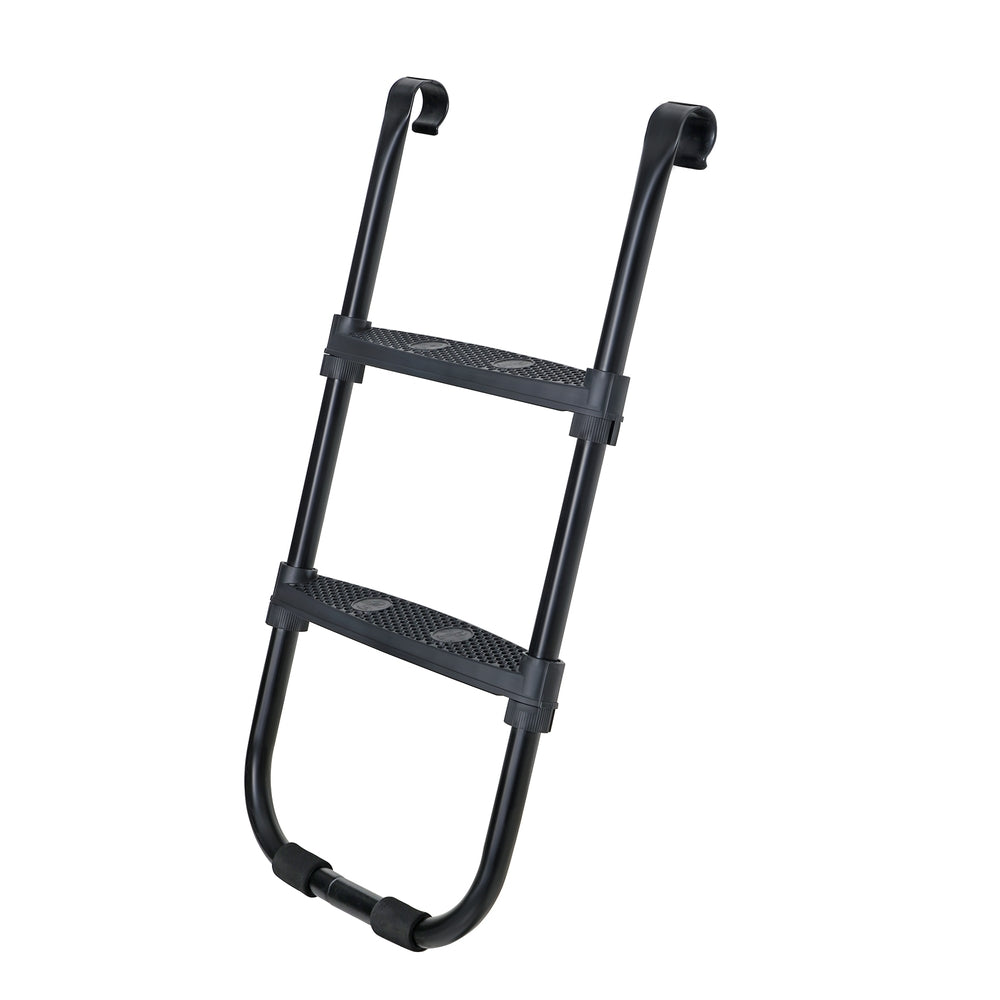 Drabinka do trampoliny czarna 76 cm z szerokimi stopniami