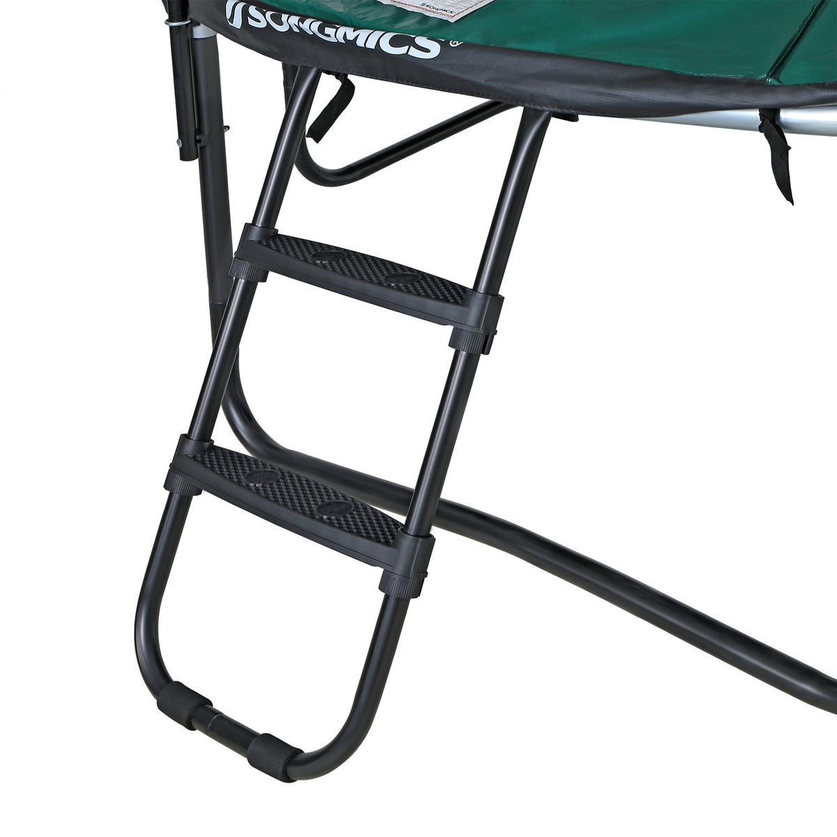 Drabinka do trampoliny czarna 76 cm z szerokimi stopniami