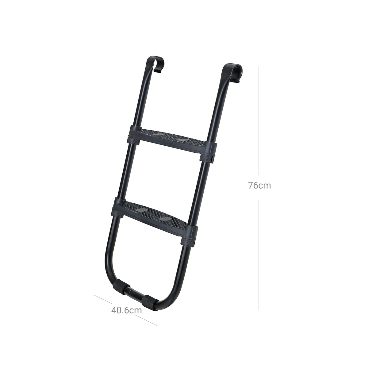 Drabinka do trampoliny czarna 76 cm z szerokimi stopniami