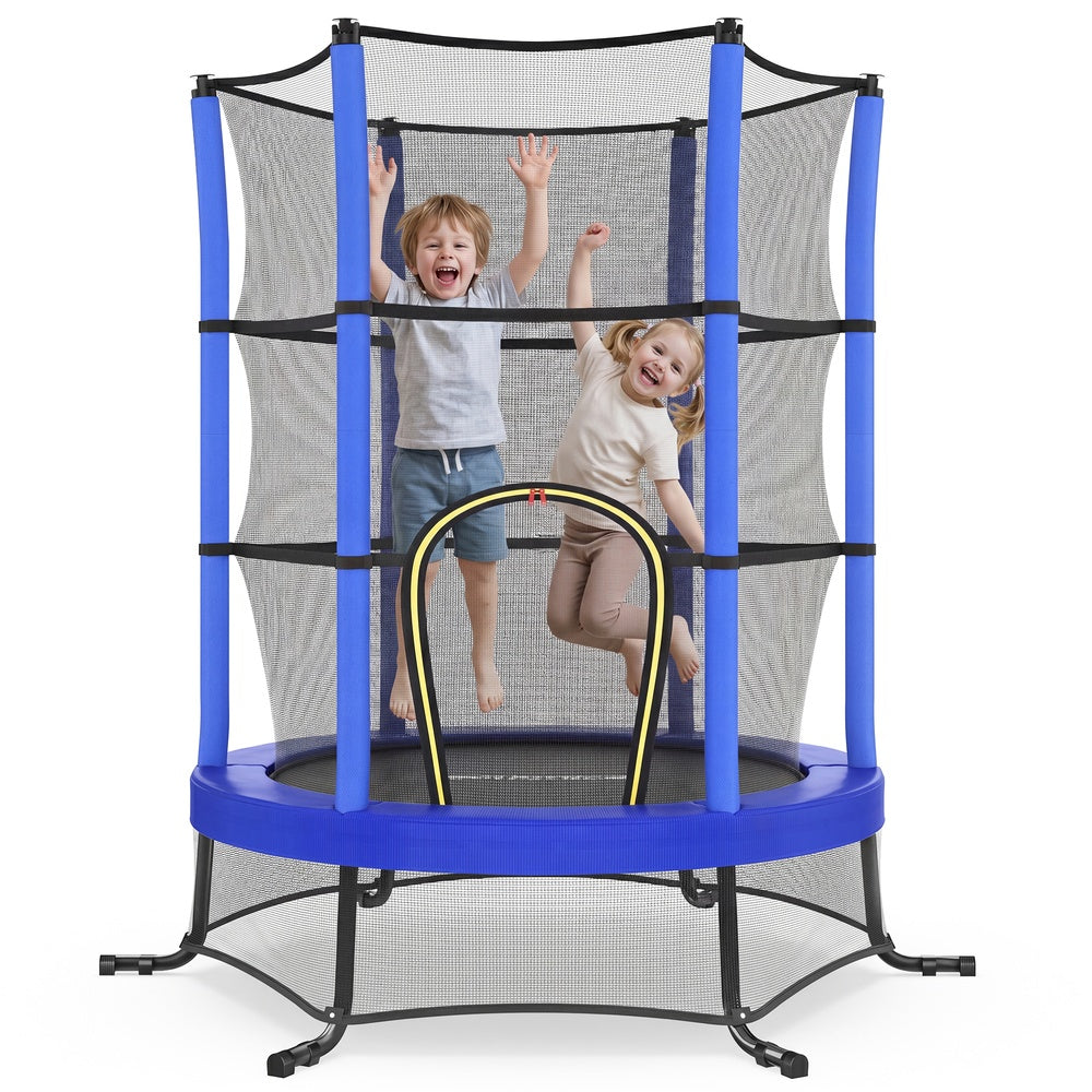 Trampolina dziecięca 174 cm z siatką niebieska