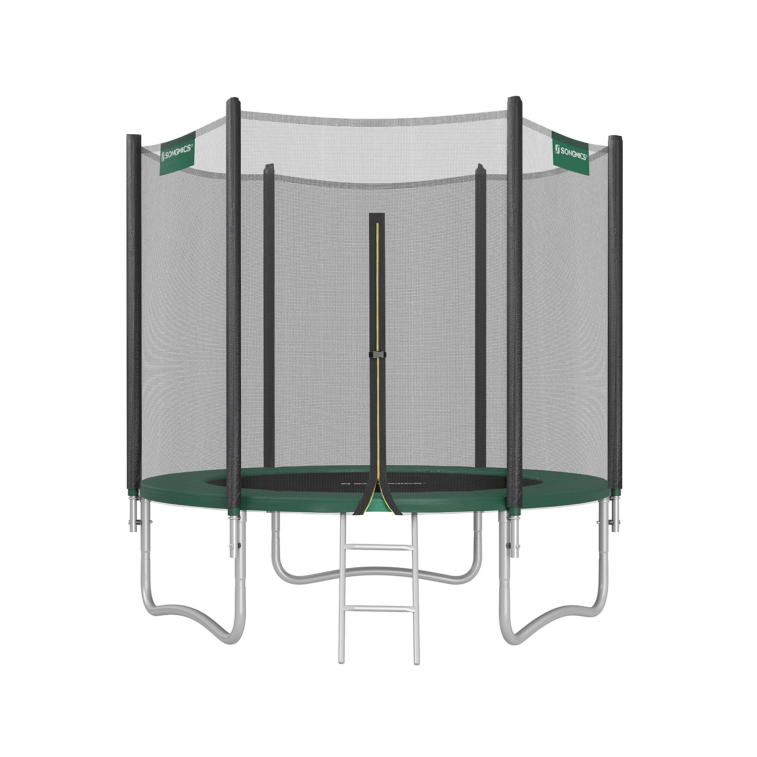 Trampolina ogrodowa z siatką 244 cm zielona
