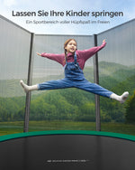 Trampolina ogrodowa z siatką 244 cm zielona