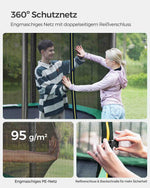 Trampolina ogrodowa z siatką 244 cm zielona