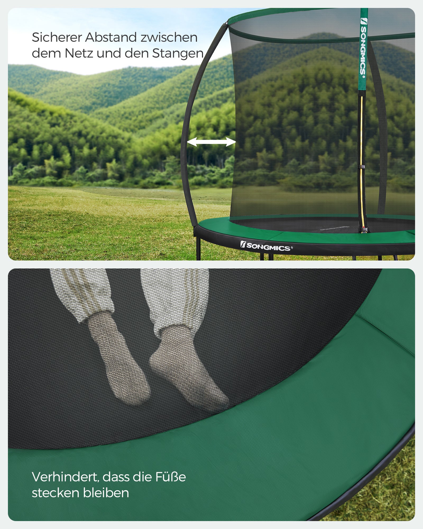 Trampolina ogrodowa 244 cm z siatką i drabinką