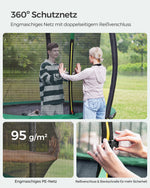 Trampolina ogrodowa 244 cm z siatką i drabinką