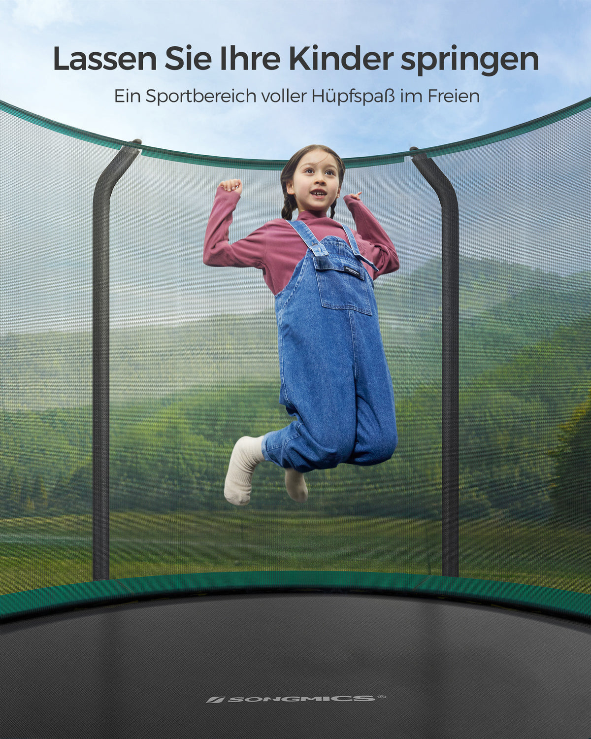 Trampolina ogrodowa 244 cm z siatką ochronną