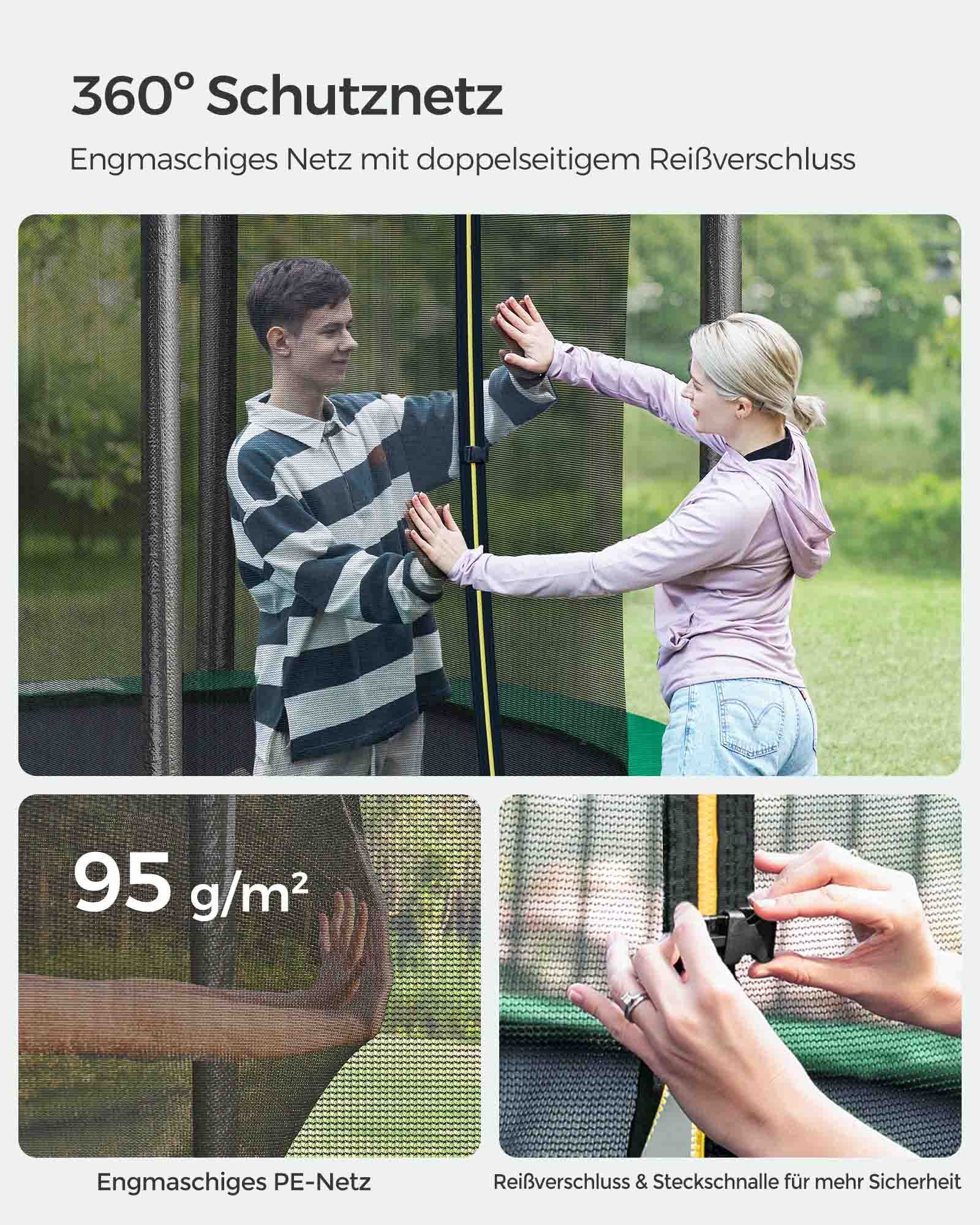 Trampolina ogrodowa 244 cm z siatką ochronną