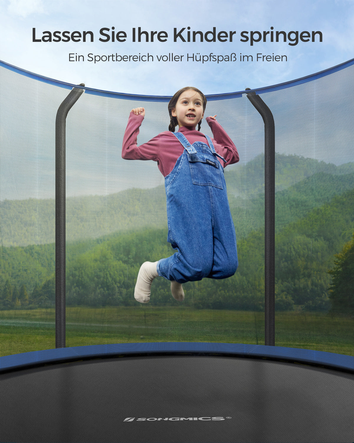 Trampolina ogrodowa Ø 244 cm z siatką zabezpieczającą