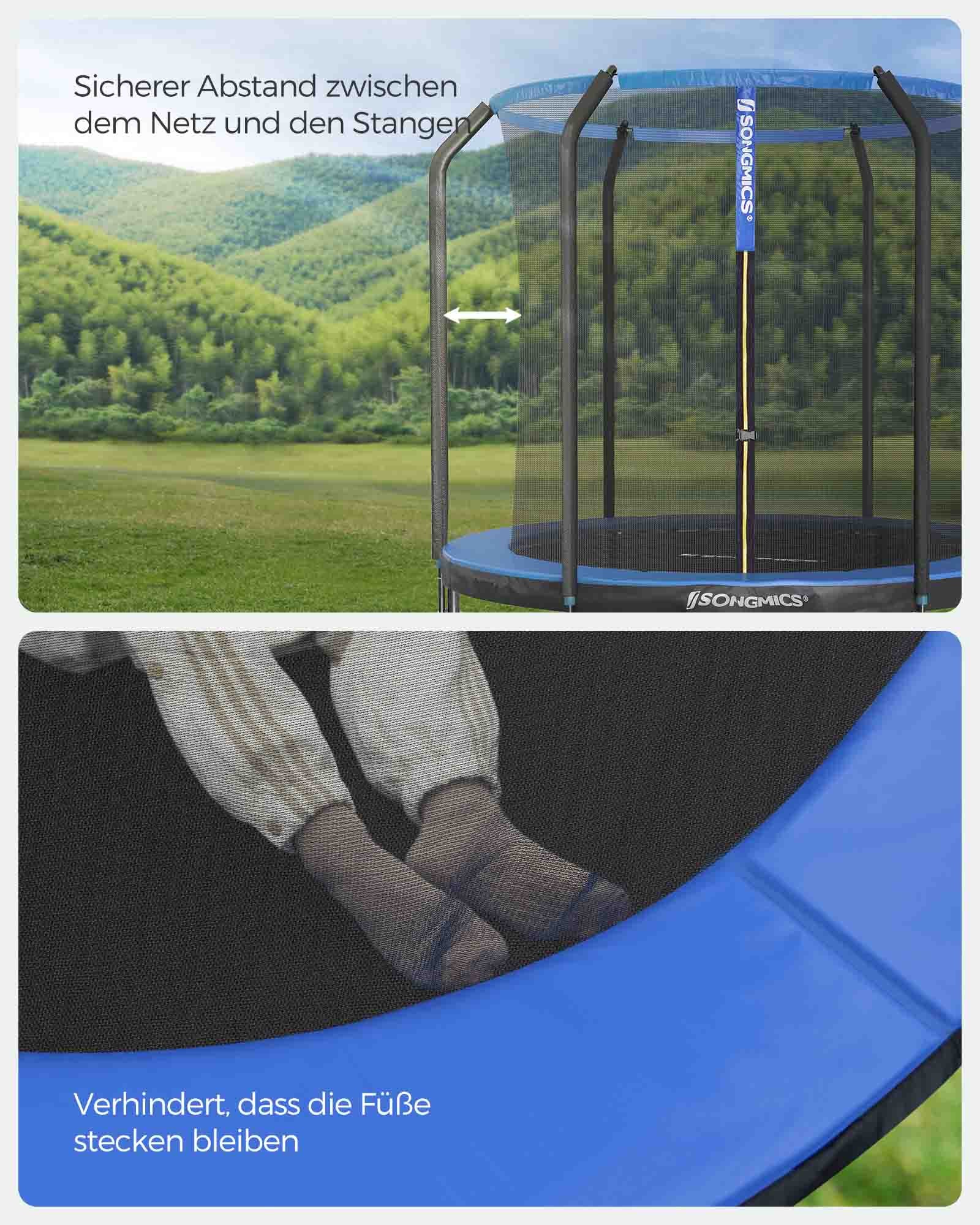 Trampolina ogrodowa Ø 244 cm z siatką zabezpieczającą