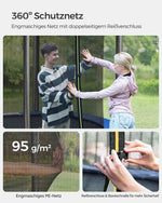 Trampolina ogrodowa Ø 244 cm z siatką zabezpieczającą