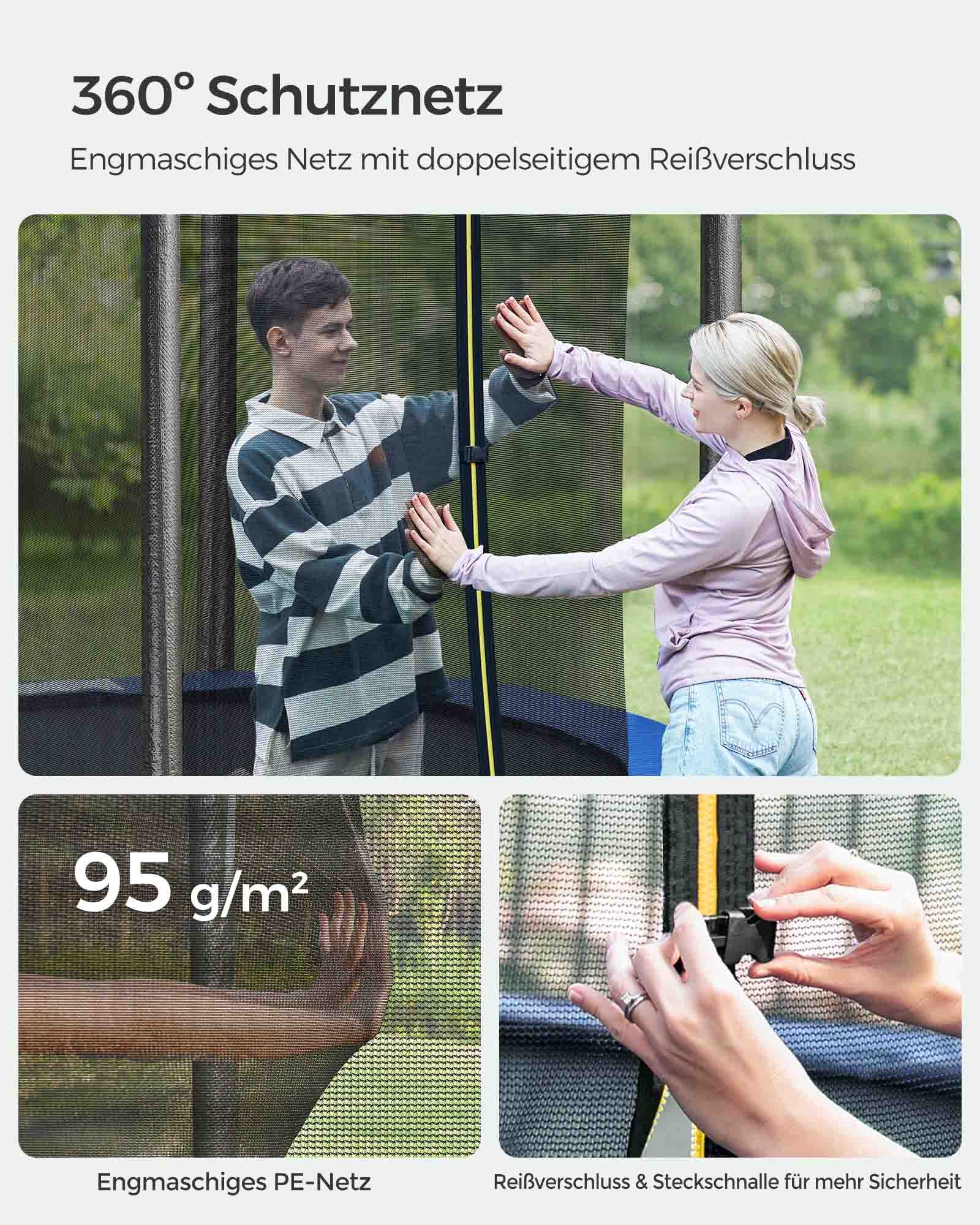 Trampolina ogrodowa Ø 244 cm z siatką zabezpieczającą