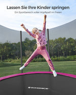 Trampolina ogrodowa 305 cm z różową siatką