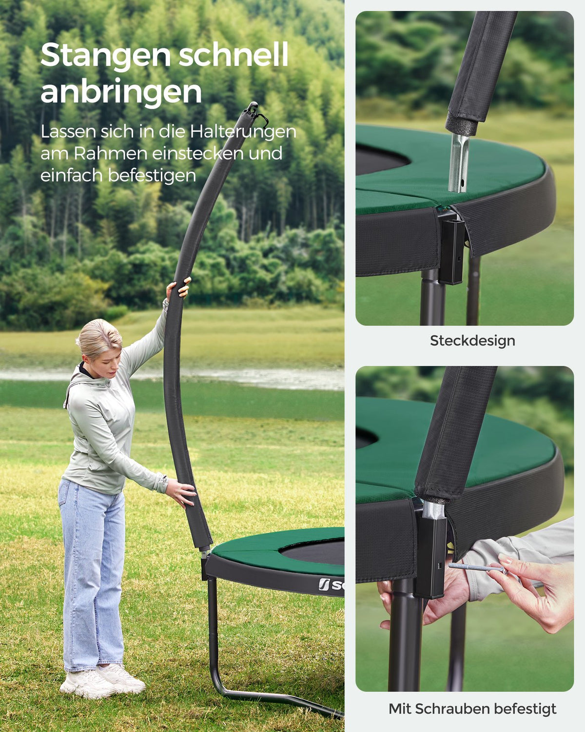 Trampolina ogrodowa z siatką 305 cm