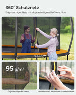 Trampolina ogrodowa ø 305 cm z siatką i drabinką
