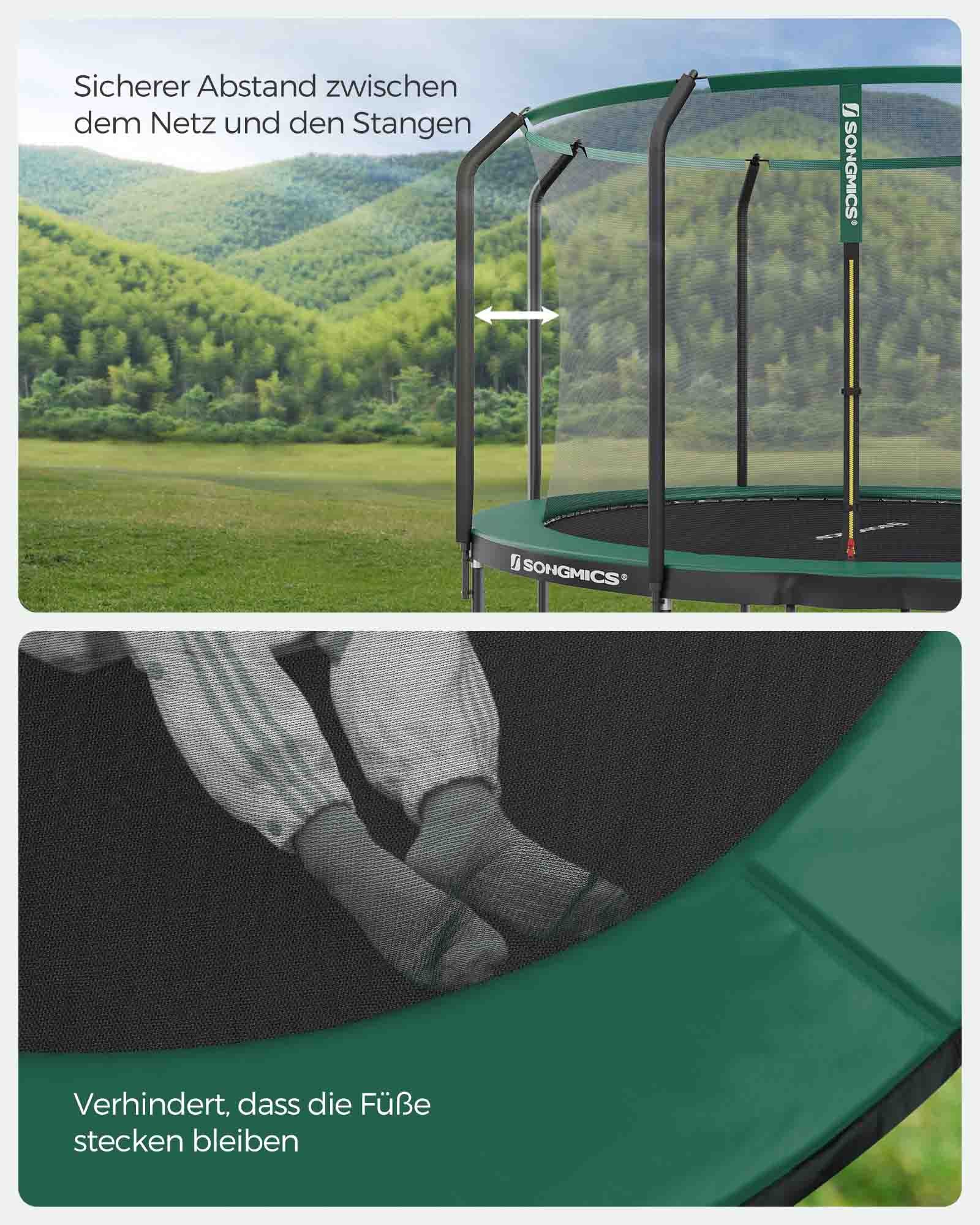 Trampolina ogrodowa 305 cm z siatką i drabinką