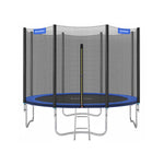Trampolina ogrodowa 305 cm z siatką czarno-niebieska