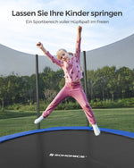 Trampolina ogrodowa 305 cm z siatką czarno-niebieska