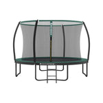 Trampolina ogrodowa 366 cm z siatką ochronną czarno-zielona
