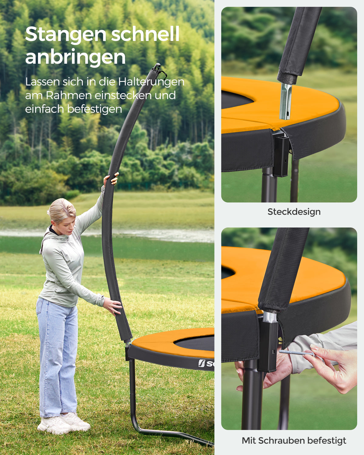 Trampolina ogrodowa 366 cm z siatką zabezpieczającą