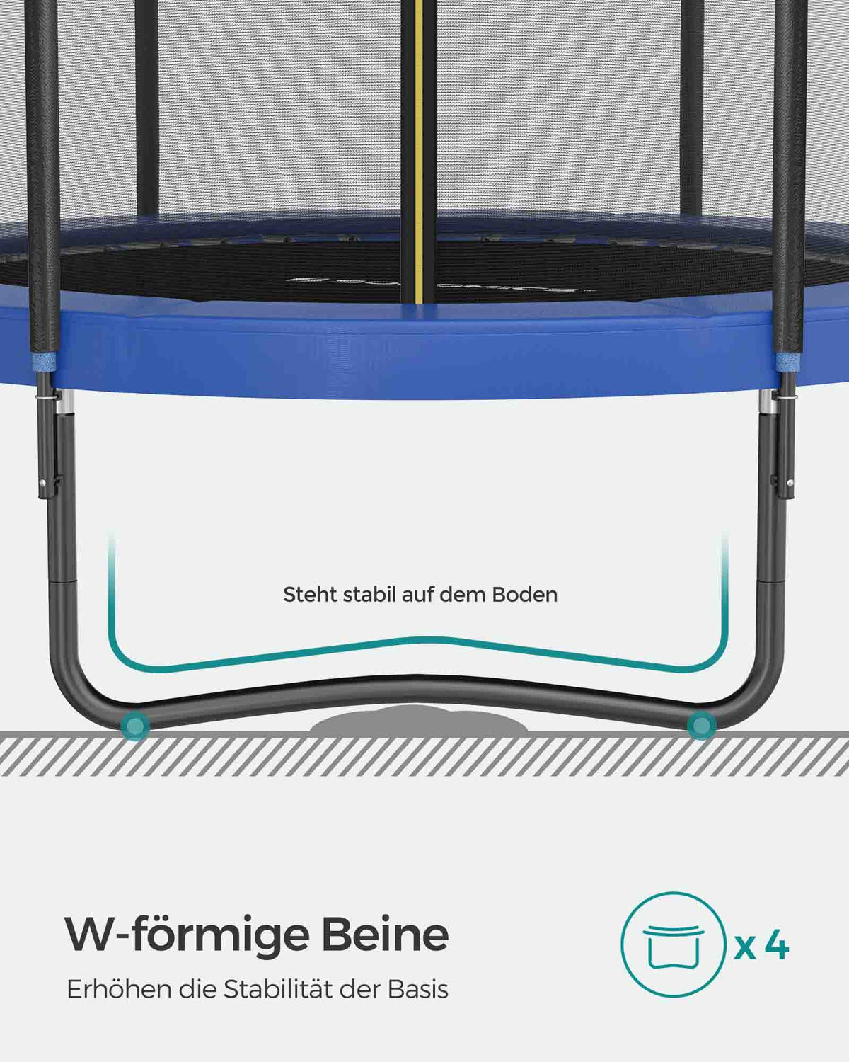 Trampolina ogrodowa 366 cm z siatką ochronną