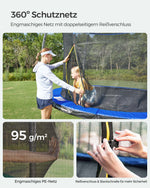 Trampolina ogrodowa z siatką Ø 366 cm z drabinką