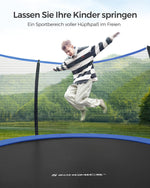 Trampolina ogrodowa Ø 427 cm z siatką czarno-niebieską